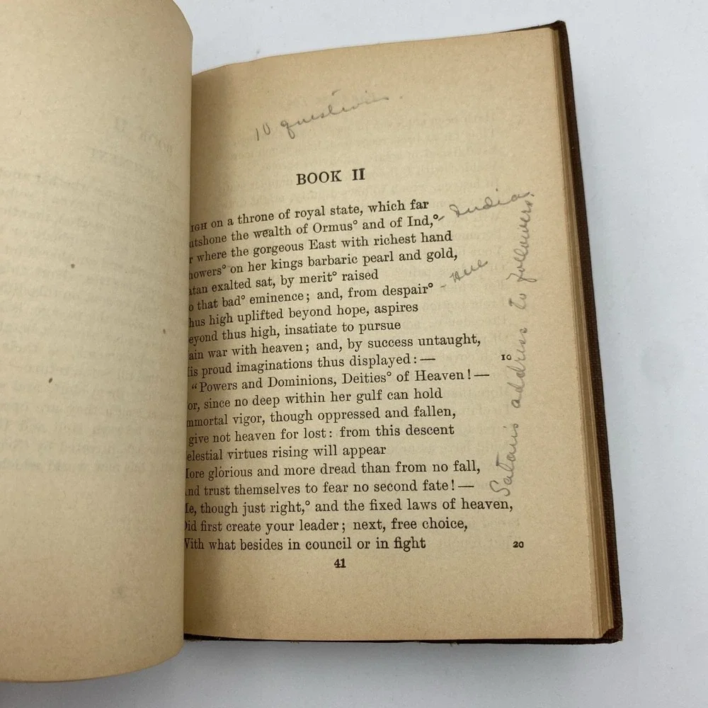 Antique Milton's Paradise Lost Books I + II 1920‎ Macmillan's Pocket Classics